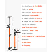 Bild in Galerie-Viewer laden, Amocart 2/4 Pack Cabinet Jack Support Pole Adjustable 3rd 19-45in/45-114in Steel Telescopic Support Rod for Lifting Drywall
