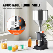 Charger l'image dans la visionneuse de galerie, Amocart A03 5-50ml/5-100ml Manual Liquid Filling Machine Paste Bottle Filler Adjustable with Hopper for Water Shampoo Honey
