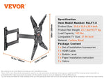 Amocart Full Motion TV Mount Fit for 26-90in TVs Swivel Tilt Horizontal Adjustment TV Wall Mount Bracket W/ Articulating Arms