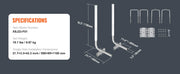 Charger l'image dans la visionneuse de galerie, Amocart Boat Trailer Guide 43”Adjustable Design Trailer Guide Poles 2PCS Rustproof Galvanized Steel Trailer Guide With PVC Pipe
