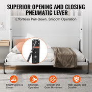 Bild in Galerie-Viewer laden, Amocart Murphy Bed Kit Full Size Vertical Deluxe DIY Wall Mechanical Hardware Pneumatic Lever Heavy Duty Frame for Guestroom
