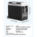 Amocart 35L 45L 55L Portable Foldable Handle Car Refrigerator with Wheel -4°F to 68°F Truck Refrigerator with APP Control Compressor Freezer for Camping Picnics Car Home Traval