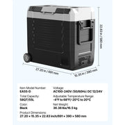 Bild in Galerie-Viewer laden, Amocart 35L 45L 55L Portable Foldable Handle Car Refrigerator with Wheel -4°F to 68°F Truck Refrigerator with APP Control Compressor Freezer for Camping Picnics Car Home Traval

