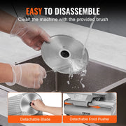 Charger l'image dans la visionneuse de galerie, Amocart Meat Slicer Electric Deli Food Slicer SUS 420 Stainless Steel Blade and Blade Guard Adjustable Thickness for Home Use
