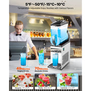 Charger l'image dans la visionneuse de galerie, Succebuy 15L Commercial Frozen Drink Maker Single Tank Slushy Machine,Slushie Maker for Home Party Restaurants Cafe Bars
