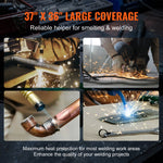 SucceBuy Carbon Felt Welding Blanket 4 Pack Heat Resistant Welding Blanket Set Cuttable Carbon Fiber Fire Retardant Welding Pad