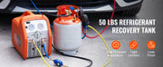 Load image into Gallery viewer, Amocart Refrigerant Recovery Tank 50 LBS Capacity 400 psi Portable Cylinder Tank with Y-Valve for Liquid/Vapor, for R22/R134A
