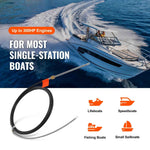 Amocart Boat Steering Cable 17 Feet Outboard Marine Rotary Steering Cable 1/2 Ton High Tensile Strength Universal Compatibility