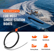 Bild in Galerie-Viewer laden, Amocart Boat Steering Cable 17 Feet Outboard Marine Rotary Steering Cable 1/2 Ton High Tensile Strength Universal Compatibility
