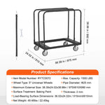 SucceBuy  Heavy Duty Panel Slab Dolly Terrain Moving Cart Pneumatic Wheels Adjustable Clamp for Drywall Sheet Material Handling
