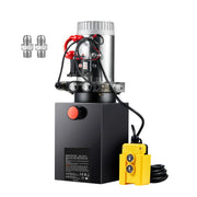 Bild in Galerie-Viewer laden, Amocart Hydraulic Pump 4-20 Quart Dump Trailer Pump Double Acting Dump Trailer Pump DC 12V Hydraulic Power Unit for Car Lifting
