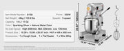 Charger l'image dans la visionneuse de galerie, Amocart 10L/14L/28.5L/18.7L Commercial Food Mixer Commercial Stand Mixer with 3 Adjustable Speeds 550W 1100W Dough Mixer
