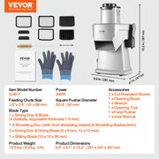 Charger l'image dans la visionneuse de galerie, Amocart Electric Vegetable Slicer 4 in 1 Multifunctional Food Cutter Vegetable Chopper for Slicing Shredding Dicing Slitting
