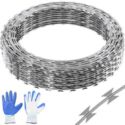 Bild in Galerie-Viewer laden, Amocart Razor Wires Razor Barbed Wire Razor Wire Fencing Fence Double Spiral Barbed Wire Galvanized Wire Rolls Razor for Garden
