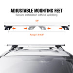 SucceBuy Roof Rack Crossbar Aliuminum Roof Rail Crossbar Baggage Luggage Carrier 200LBS Top Roof Crossbar Silver Black