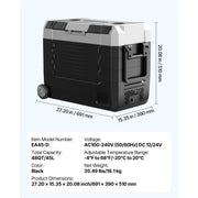 Bild in Galerie-Viewer laden, Amocart 35L 45L 55L Portable Foldable Handle Car Refrigerator with Wheel -4°F to 68°F Truck Refrigerator with APP Control Compressor Freezer for Camping Picnics Car Home Traval
