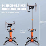 Amocart Transmission Jack 1322 LBS Hydraulic Telescoping Transmission Jack 32"-67" High Lift Floor Jack Stand Lift Hoist Garage