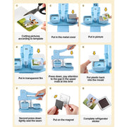 Bild in Galerie-Viewer laden, Amocart Button Maker Machine Plastic Pin Maker 100pcs Button Parts Circle Cutter and Hex Wrenches Reinforced Ergonomic Handle

