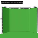 SH 240x400cm Background Stand Frame With Photography Green Screen Backdrops Photography Background For Living Video Recording