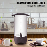 Bild in Galerie-Viewer laden, Amocart 50 Cups Commercial Coffee Urn Stainless Steel Large Coffee Dispenser 1000W Electric Coffee Maker Urn For Quick Brewing
