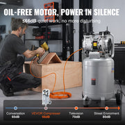 Charger l'image dans la visionneuse de galerie, Amocart 13 Gallon Air Compressor 2HP Oil Free Air Compressor with 125 PSI Max Pressure for Tire Inflation Auto Repair Painting
