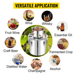 SucceBuy 50L Moonshine Still Alcohol Distiller w/ Water Pump Stainless Copper DIY Home Brew Ethanol Wine Essential OilBrewingKit