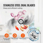 【Premium】Amocart Electric Veget le Slicer 0-12mm Thickness Adjust le Commercial Slicer  hine Convertible to Manual Food Cutter