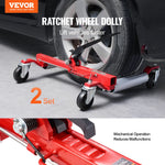SucceBuy Wheel Dolly Heavy Duty Vehicle Positioning Ratchet Tire Jack Max Capacity 1500 Lbs Car Dolly for Car Auto Repair Moving