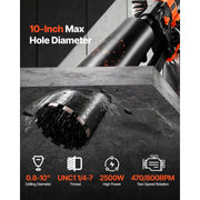 Bild in Galerie-Viewer laden, Amocart Diamond Core Drilling Machine Stand-Mount Dry and Wet Concrete Core Drill Rig with Bits UNC1 1/4-7 Thread for Concrete
