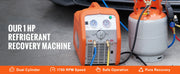 Charger l'image dans la visionneuse de galerie, Amocart 3/4 1HP Refrigerant Recovery Machine Portable AC Recovery Machine 60Hz Recovery Machine HVAC for Car Air Conditioning
