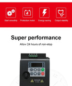 Economical VFD 0.75/1.5/2.2/4/5.5KW 220V/380V 3 Phase Output Variable Frequency Drive Converter Motor Speed Controller Inverter