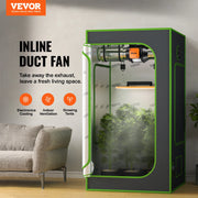 Charger l'image dans la visionneuse de galerie, Amocart Inline Duct Fan Quiet EC-motor Ventilation Exhaust with Temperature Humidity Controller for Cooling Booster Grow Tents
