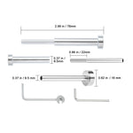 Amocart 20/30/40 Pack Invisible Cable Railing kit T316 Stainless Steel 1/8" Invisible Receiver and Swage Stud End for Post