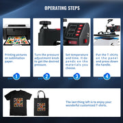 Charger l'image dans la visionneuse de galerie, Amocart Heat Press 5in1 Heat Press Machine 12x15in Clamshell Sublimation Transfer Printer Digital Precise Temperature Control
