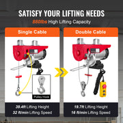 Charger l'image dans la visionneuse de galerie, Amocart 200-800kg Electric Hoist with Wired/Wireless Remote Control Lifting Crane Cable Hoist Winch for Boat Garage Elevator
