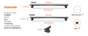 Bild in Galerie-Viewer laden, Amocart Roof Rack Cross Bars with Grooved Side Rails 200lbs Aluminum Crossbars with Locks for Rooftop Cargo Carrier Bag Luggage
