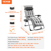 Charger l'image dans la visionneuse de galerie, Amocart Zero Gravity Chair Zero Gravity Recliner Lounge Chair Adjustable Anti Gravity Chair with Cushion Footrest and Cupholder

