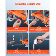Load image into Gallery viewer, SucceBuy Hydraulic Lift Table 500lbs Capacity 47.2" Lifting Height Double Scissor Lift Table Cart with Wheels for Transportation
