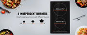 Charger l'image dans la visionneuse de galerie, Amocart 2 Burners Electric Induction Cooktop Stove Hob Built-in Burner Cooker Sensor Touch Control Magnetic Cooker Hot Plate
