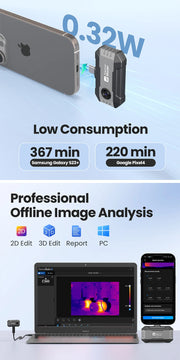 Charger l'image dans la visionneuse de galerie, Thermal Camera P1 IOS&amp; Android Phone 320*240 X³IR Resolution Infrared Thermal Imaging Camera Air Conditioning HVAC Inspection
