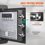 SucceBuy 1.2Cubic Feet Electronic Safe Deposit Safe Box W/ Digital Access & Override Keys for Money Gun Jewelry Document Home
