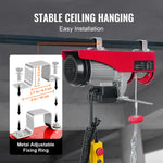 Amocart 200-800kg Electric Hoist with Wired/Wireless Remote Control Lifting Crane Cable Hoist Winch for Boat Garage Elevator
