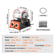 Charger l'image dans la visionneuse de galerie, Amocart 3kg 5kg Rotary Tumbler Surface Polisher Jewelry Drum Polishing Machine Gem DIY Mini-Tumbler Finishing Tools
