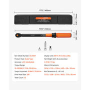 Bild in Galerie-Viewer laden, Amocart Torque Wrench Set Drive Click Torque Wrench Dual-Direction Adjustable  Mechanical Dual Range Scales Torque Wrench Kit

