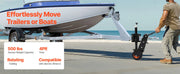 Charger l'image dans la visionneuse de galerie, Amocart 500lbs Tongue Boat Trailer Dolly 13-23.2in Height Adjustable Manual or Electric Wrench Drive RVs Mover for Cargo Moving
