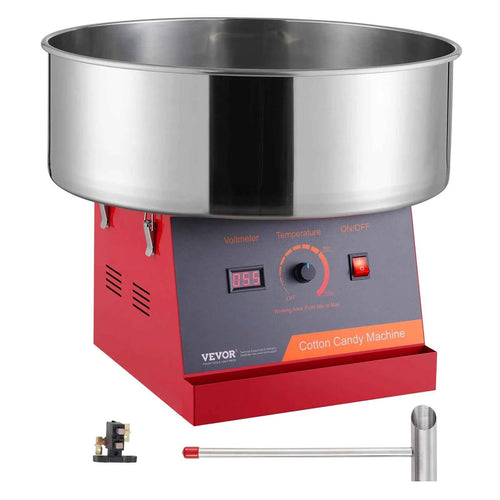 SucceBuy Electric Cotton Candy Machine Candy Floss Maker Commercial Cotton Candy Machine with Stainless Steel Bowl Sugar Scoop