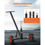 Amocart 600lbs Tongue Trailer Dolly with 16.5-22in Adjustable Height & 1-7/8 in Hitch Ball Steel Boat Mover for Moving Car Rvs