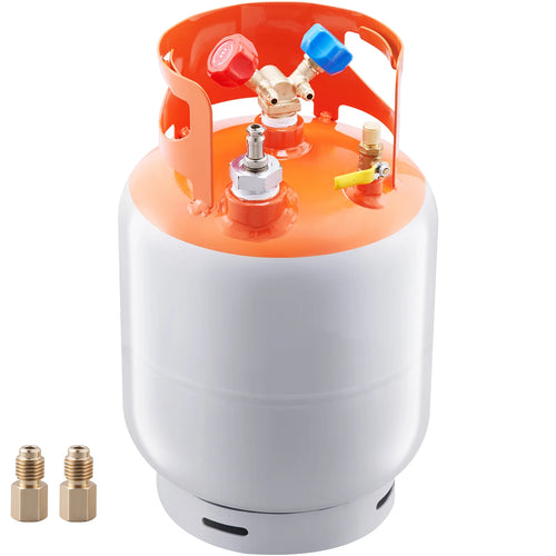 Amocart 30 lbs Refrigerant Recovery Tank with Float Switch Reusable AC Recovery Tank HVAC for All Refrigerant Prevent Overflow
