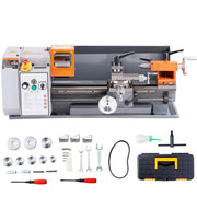 Charger l'image dans la visionneuse de galerie, Amocart Metal Lathe Machine 7'' x 13.78'' 0-2200 RPM Continuously Variable Speed 500W &amp; Tool Box for Processing Precision Parts
