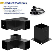 Bild in Galerie-Viewer laden, Amocart Pergola Bracket Kit 160x160 x150cm 4pcs 3/4Way Easy Installation For Gazebos Patio Pergolas Log Cabin Outdoor Hardware
